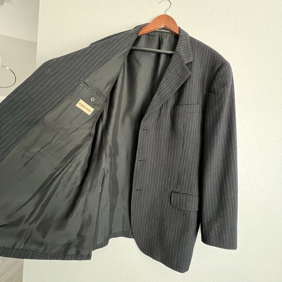 Romeo Gigli Mens Pinstripe Suit Jacket Size 42 R 52 IT - Picture 3 of 11